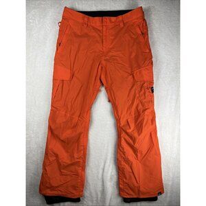 Quiksilver Pants XXL Orange Dry Flight 10K Snow Breathable Lined Winter Adult
